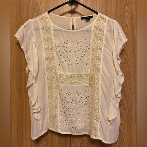 White Lace Blouse Medium
